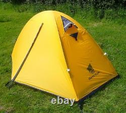 Lightweight 1 Man Tent Backpacking Tent Camping 3 Season YELLOW 1.85kg