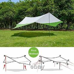 Lightweight Camping Tarp Shelter Beach Tent Sun Shade Awning Canopy with Large