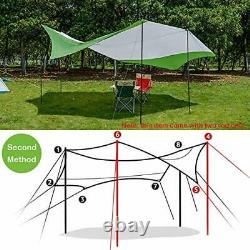 Lightweight Camping Tarp Shelter Beach Tent Sun Shade Awning Canopy with Large
