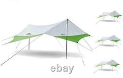 Lightweight Camping Tarp Shelter Beach Tent Sun Shade Awning Canopy with Tarp
