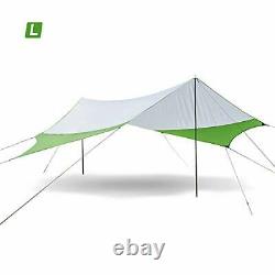 Lightweight Camping Tarp Shelter Beach Tent Sun Shade Awning Canopy with Tarp P