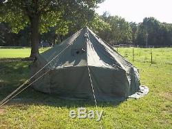 MILITARY SURPLUS 10 MAN ARCTIC TENT 17x17 FT CAMP HUNT ARMY-NO LINER-BAD ZIPPERS