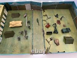 Marx #4645 Carry-All Boot Camp Playset Soldiers Army Men Tent Cannon Flag VTG