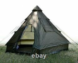 Mil-Tec 4-men Tent Tipi Camping Hiking Outdoor Travel 290 x 270 x 220 cm Olive