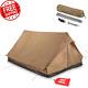 Mil-Tec Military Style 2 Man Tent 80 x 58 Camping Tent Waterproof Ground Sheet