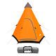 Milestone Unisex's Camping 18920 2 Man TeePee Tent Orange, Grey, One Size