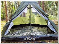 Military&Outdoor 3+1 Man Pyramid Tipi Tent Camping Hunting Waterproof Shelter 
