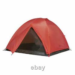Mountain Ultra Tent 3-4 Person Backpacking Dome Tent for Camping 4 Man Red