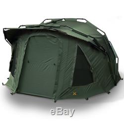 NGT 2 Man Fortress Bivvy Tent with Hood Waterproof Pegs Carp Fishing Camping