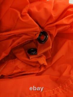 NOS Camping Nylon Two-Man Tent Bright Orange with Aluminum Poles & Manual