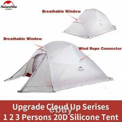Naturehike Cloud Up Outdoor Camping Tent Ultralight 1 2 3 man 20D Silica Gel