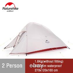 Naturehike Cloud up Camping Tent Hiking Waterproof Portable 1 2 3 Person Outdoor