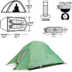 Naturehike Cloud up tent 1 2 3 man, Ultralight Camping 4 Season, Lightweight for