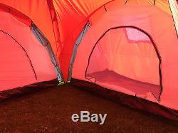 New 6 Person Man Family Dome Tent Mosquito Mesh Camping with THREE Rooms