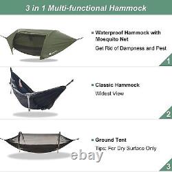 Night Cat 440LBS 1 Person Man Camping Hammock Tent with Mosquito Net Hanging Bed