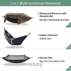 Night Cat Portable 1-2 Man Camping Hammock Tent with Mosquito Net Hanging Bed