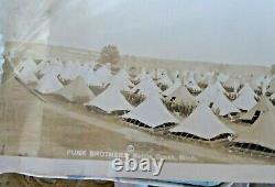 ORIGINAL LONG REAL PHOTO CAMP CUSTER 1500 TENTS RECRUIT CAMP DEPOT BRIGADE c1917