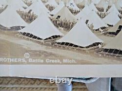 ORIGINAL LONG REAL PHOTO CAMP CUSTER 1500 TENTS RECRUIT CAMP DEPOT BRIGADE c1917