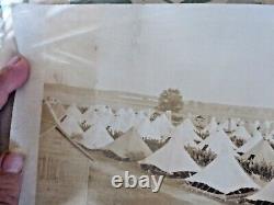 ORIGINAL LONG REAL PHOTO CAMP CUSTER 1500 TENTS RECRUIT CAMP DEPOT BRIGADE c1917