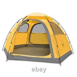 Outdoor Camping Tent 2/4 Person Waterproof Camping Tents Easy Setup Yellow 4P