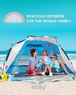OutdoorMaster Pop Up Beach Tent for 4 Person Easy Setup and Portable Beach
