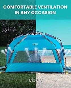 OutdoorMaster Pop Up Beach Tent for 4 Person Easy Setup and Portable Beach
