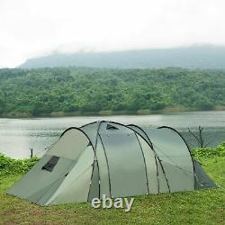 Outsunny 5 Man Camping Tent Family Friends Outdoor Shelter withRainfly 3 Rooms Bag
