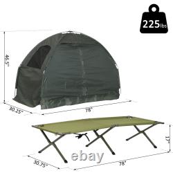 Outsunny Compact Folding One Man Outdoor Travel Camping Cot Bed Tent for Adults