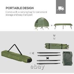 Outsunny Compact Folding One Man Outdoor Travel Camping Cot Bed Tent for Adults