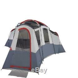 Ozark Trail 20-Person 4-Room Cabin Tent with 4 Separate Entrances for Camping