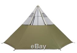 Ozark Trail Khaki 8 Man Teepee Tent Waterproof Camping Beach Festival Glamping