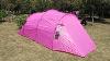 Pink Color Double Layers 3 Man Tunnel Family Camping Tent