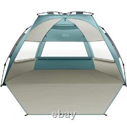 Pop Up Beach Tent for 4 Person Easy Setup and X-Large Cancun Seashore