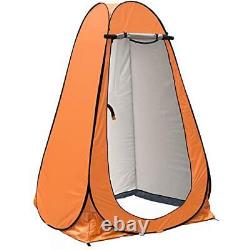 Pop Up Privacy Tent Shower Tent Portable Outdoor Camping Bathroom orange