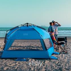 Pop up Beach Tent for 4 Person Easy Setup and Portable Beach Shade Sun