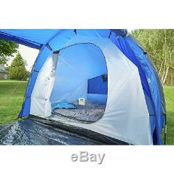 ProAction 6 Person Man 2 Room Tunnel Camping Family Hiking Tent Porch Waterproof