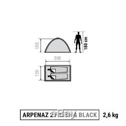 QUECHUA ARPENAZ 2 Fresh & Black Waterproof Camping Tent 2 Man