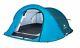 Quechua Waterproof Pop Up Camping Tent 2 Seconds Easy 3 Man (Blue)