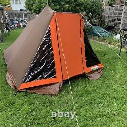 RACLET Vintage French two Man Camping Tent Ridge A Frame Canvas