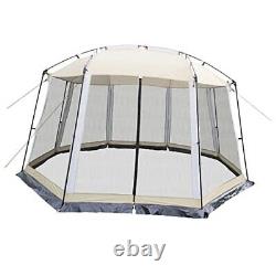 Screen House 13x13 Feet Octagonal Mesh Canopy Camping Gazebo Shelter Tent for
