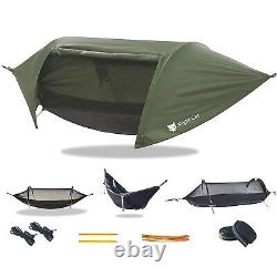 Single Person Man Camping Hammock Tent Hanging Sleeping Bed with Mosquito Net US