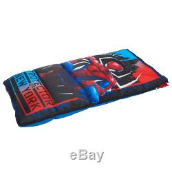 Spider-Man Kids 4-Piece Fun Camp Tent Set Play Sleeping Bag Flashlight Included