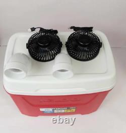 Swamp Cooler Portable Air Conditioner 28 qt Two USB Fans Burning Man Camp Tent