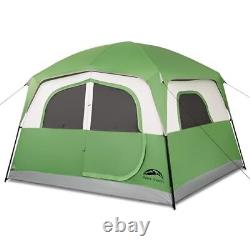 Tent 6 Person Tents for Camping, Waterproof Easy Setup Camping Tent with Green