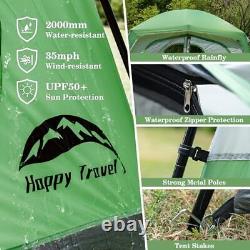 Tent 6 Person Tents for Camping, Waterproof Easy Setup Camping Tent with Green