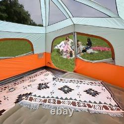 Tent 6 Person Tents for Camping, Waterproof Easy Setup Camping Tent with Orange