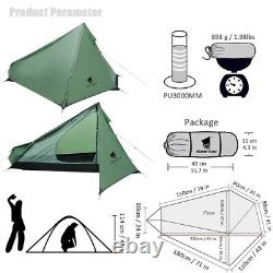 Trekking Pole Poleless Tent Bike Bicycle Backpacking Camping Light 1 Man Person