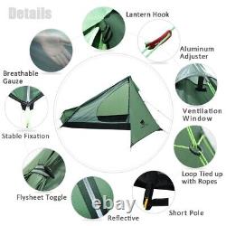 Trekking Pole Poleless Tent Bike Bicycle Backpacking Camping Light 1 Man Person