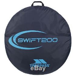 Trespass Swift 200 2 Man Turquoise Waterproof Pop Up Tent for Camping Festival