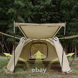 Two Room Four Person Tent Family Car Camping Portable 4 Man Waterproof Awning